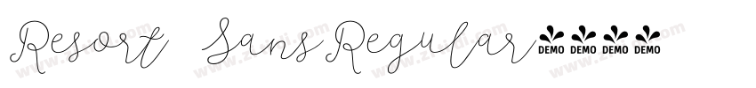 Resort SansRegular字体转换